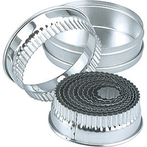 Cutter Set- Large Round Stainless Steel Crinkled