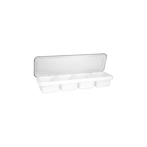 Bar Caddy Plastic 4 Comp. WHITE TRENTON 