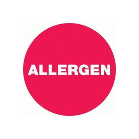 Label Removable 24mm Circle Allergen (Red)  (1000/roll)