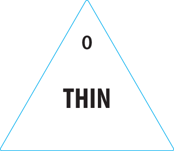 Label Removable 30mm Triangle Thin (White)  (500/roll)