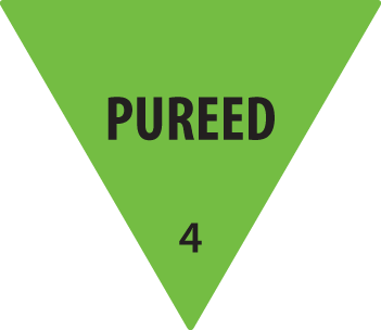 Label Removable 30mm Triangle Pureed (Green)  (500/roll)