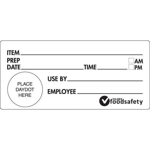 Label Removable 102 x 47mm - Shelf Life (500/roll)