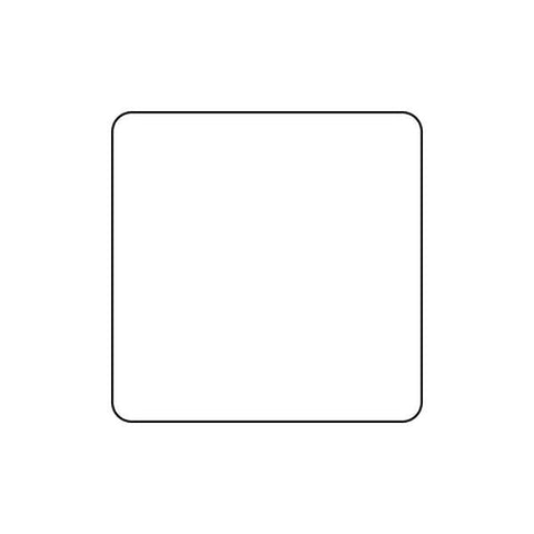 Label Removable 40mm Square Blank  (500/roll)