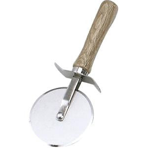 Pizza Cutter-Stainless Steel Wheel 100mm Wood Hdl
