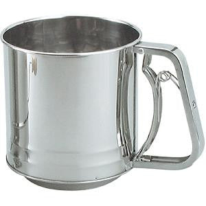 Flour Sifter-Stainless Steel 3-Cup Squeeze Hdl