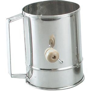 Flour Sifter-Stainless Steel 5-Cup Crank Hdl