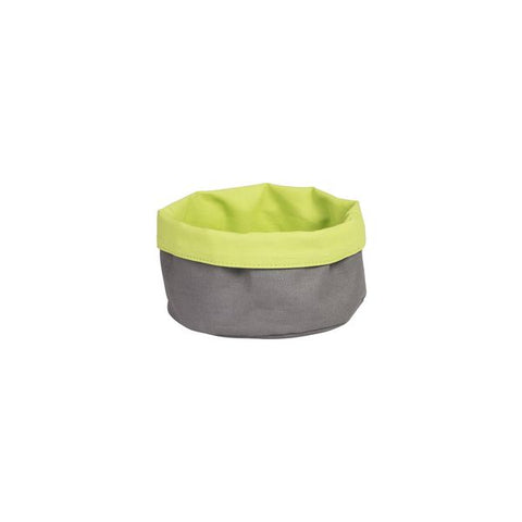 Canvas Bag Round 170mm CHARCOAL/LIME MODA 