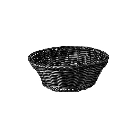Basket Round Polypropelene 200mm BLACK TRENTON 