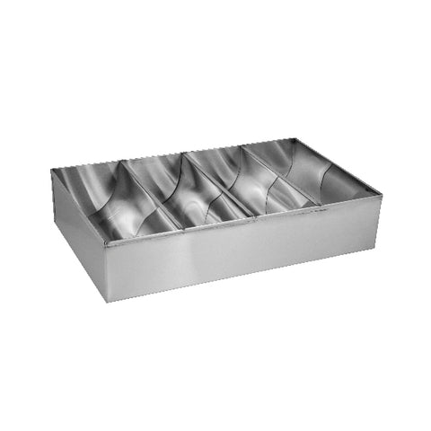Cutlery Box Stainless Steel 4 Comp. 450x260x100mm STAINLESS STEEL TRENTON 