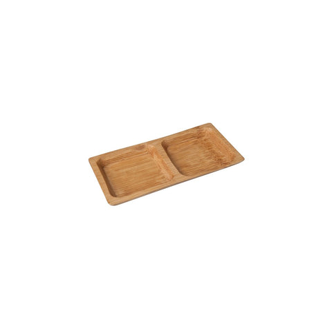Divided Bamboo Squareuare Dish 120x60mm BAMBOO DESIGN EN BOUCHE 