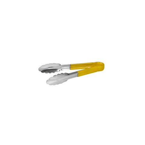 Colour Coded Tong Stainless Steel 230mm YELLOW PVC HANDLE TRENTON 