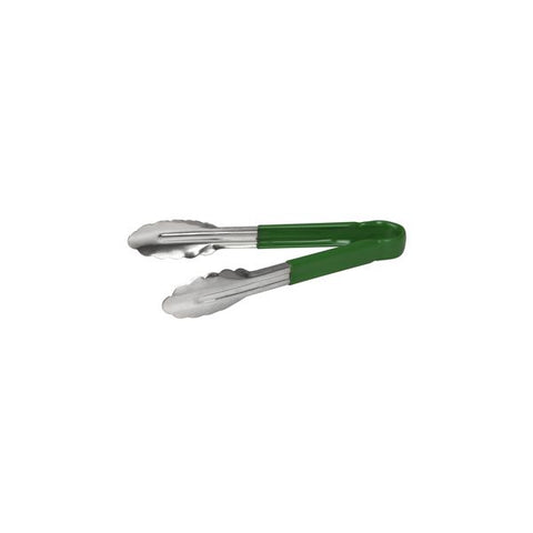 Colour Coded Tong Stainless Steel 300mm GREEN PVC HANDLE TRENTON 