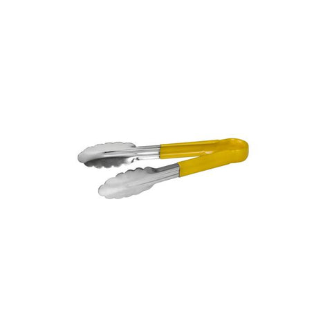 Colour Coded Tong Stainless Steel 300mm YELLOW PVC HANDLE TRENTON 