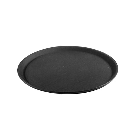 Round Non Slip Tray Plastic 350mm 14" BLACK TRENTON 