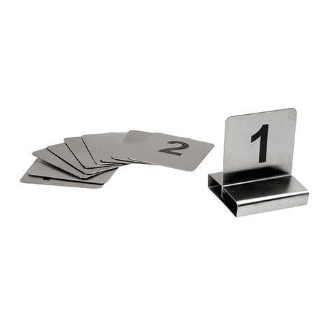Flat Table Numbers Stainless Steel 70x60mm Set 1-10 TRENTON 