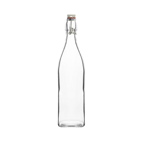 Glass Bottle Square 1.0Lt TRENTON 