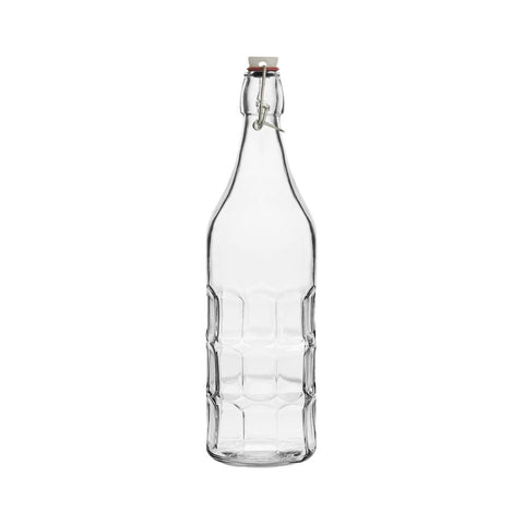 Glass Bottle Panelled 1.0Lt TRENTON 