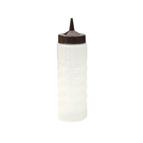Sauce Bottle 750ml CLEAR BODY  BROWN TOP CATERRAX 