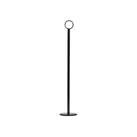 Table Number Stand Ring Clip 70mm Base 380mm BLACK TRENTON Heavy Base