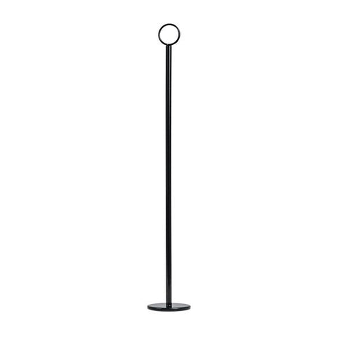 Table Number Stand Ring Clip 70mm Base 450mm BLACK TRENTON Heavy Base