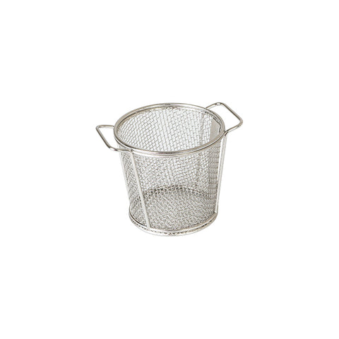 Service Basket Stainless Steel Round 80x90mm with 2 Handles MODA Brooklyn