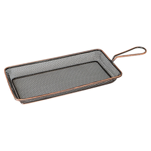 Service Basket Stainless Steel Rect. 260x130x30mm ANTIQUE COPPER MODA Brooklyn