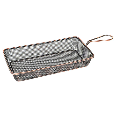 Service Basket Stainless Steel Rect. 260x130x50mm ANTIQUE COPPER MODA Brooklyn