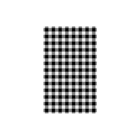 Gingham Greaseproof Paper 190x310mm 200 Sheets/Pack BLACK MODA 