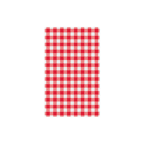 Gingham Greaseproof Paper 190x310mm 200 Sheets/Pack RED MODA 