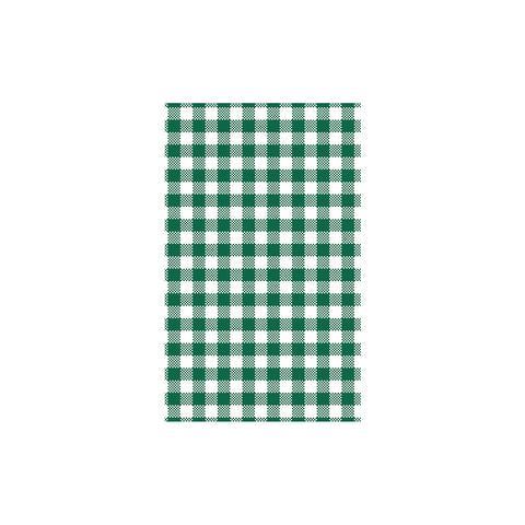 Gingham Greaseproof Paper 190x310mm 200 Sheets/Pack GREEN MODA 