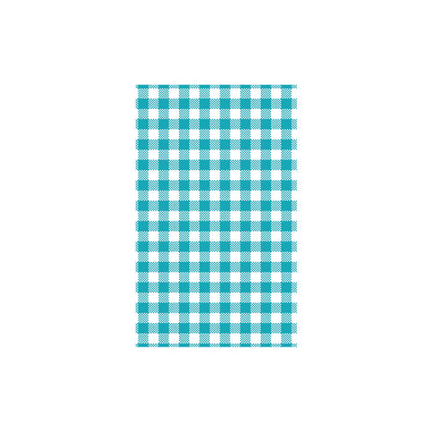 Gingham Greaseproof Paper 190x310mm 200 Sheets/Pack TEAL MODA 