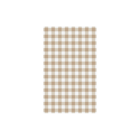 Gingham Greaseproof Paper 190x310mm 200 Sheets/Pack TAN / COFFEE MODA 