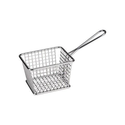 Service Basket Rect. Stainless Steel 118x98x78mm 225mm Overall ATHENA 