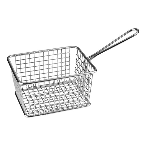 Service Basket Rect. Stainless Steel 142x114x78mm 245mm Overall ATHENA 