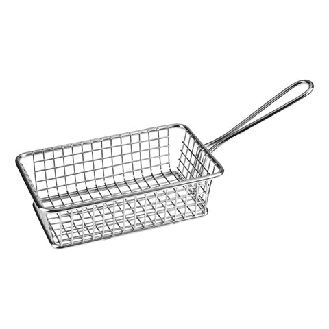 Service Basket Rect. Stainless Steel 160x102x50mm 263mm Overall ATHENA 