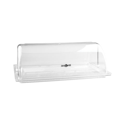 Roll Top Rect Cover 530x325mm CLEAR POLYCARBONATE ALKAN ZICCO 