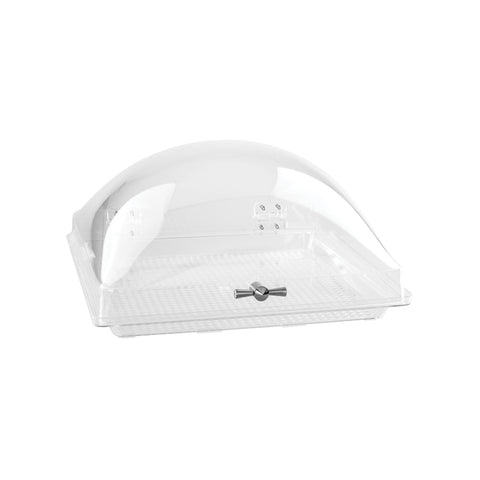 Dome Cover with Fixed Base 350x350mm CLEAR POLYCARBONATE ALKAN ZICCO 