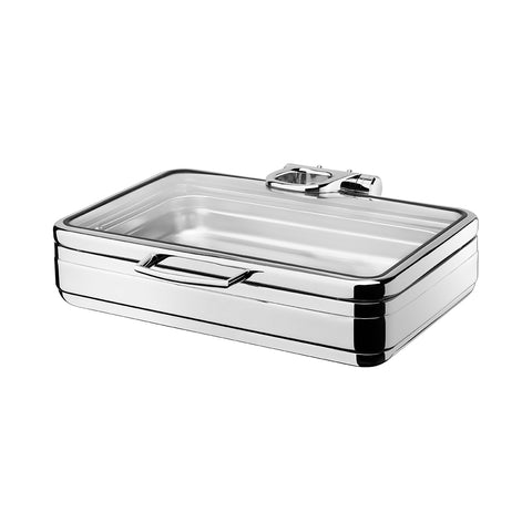 Induction Chafer 18/10 Rectangle 1/1 Size FULL GLASS LID ATHENA Regal