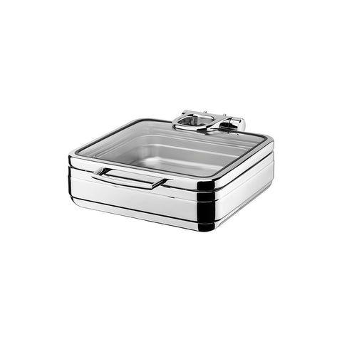 Induction Chafer 18/10 Rectangle 2/3 Size FULL GLASS LID ATHENA Regal