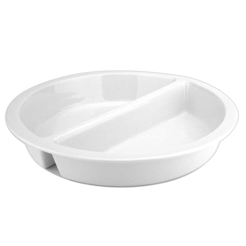 Food Pan Porcelain Round 360mm 1 Divider ATHENA 