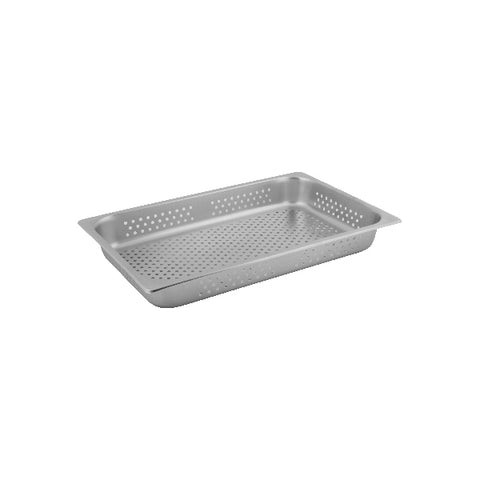 Standard Steam Pan Stainless Steel 1/1 65mm Perforated TRENTON Straight Sided