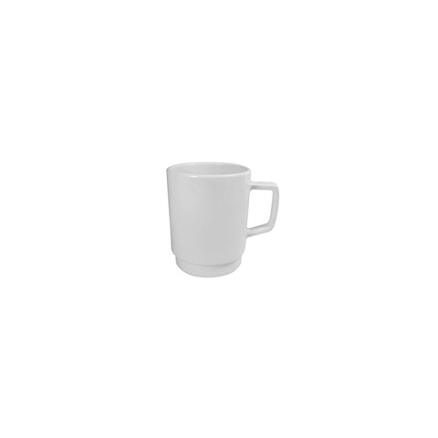Stackable Mug 320ml WHITE RYNER Melamine Dinnerware