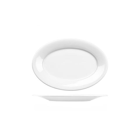 Oval Wide Rim Plate 254mm WHITE ART DE CUISINE Menu