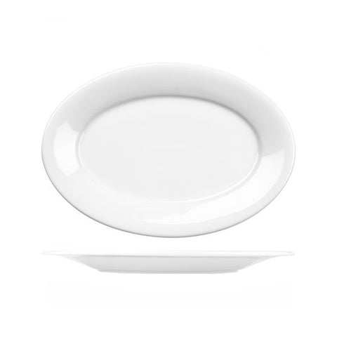 Oval Wide Rim Plate 305mm WHITE ART DE CUISINE Menu