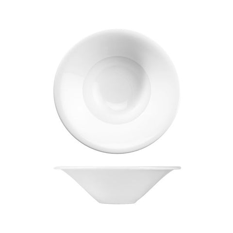 Round Wide Rim Bowl 241mm WHITE ART DE CUISINE Menu