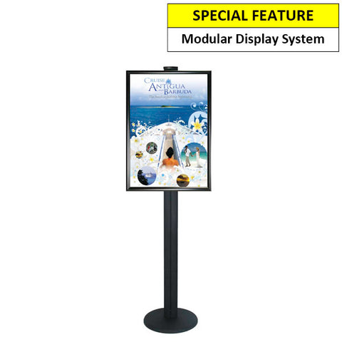A1 Poster Holder on Black Combo Pole 1800mm High