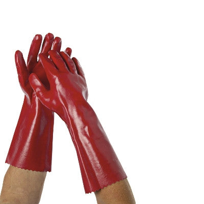 Heavy Duty Red 40cm Long Gloves