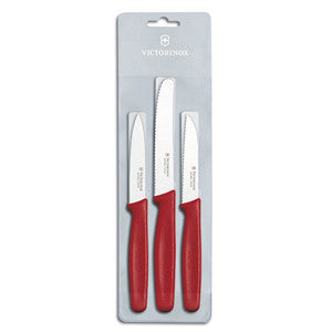 Victorinox Paring Knife Set 3pc - Red