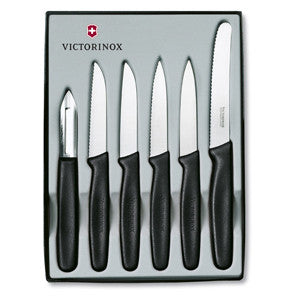 Victorinox Paring Knife Set 6pc - Black