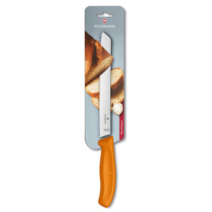 Victorinox Swiss Classic Bread Knife Serrated 21cm - Orange (Blister)